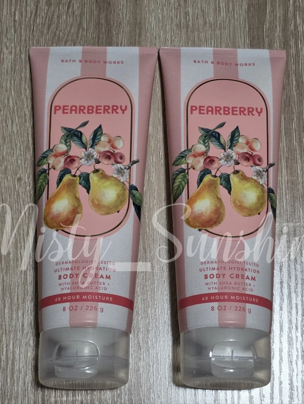 Bath & Body Works Pearberry Body Cream Set of 2 New RARE